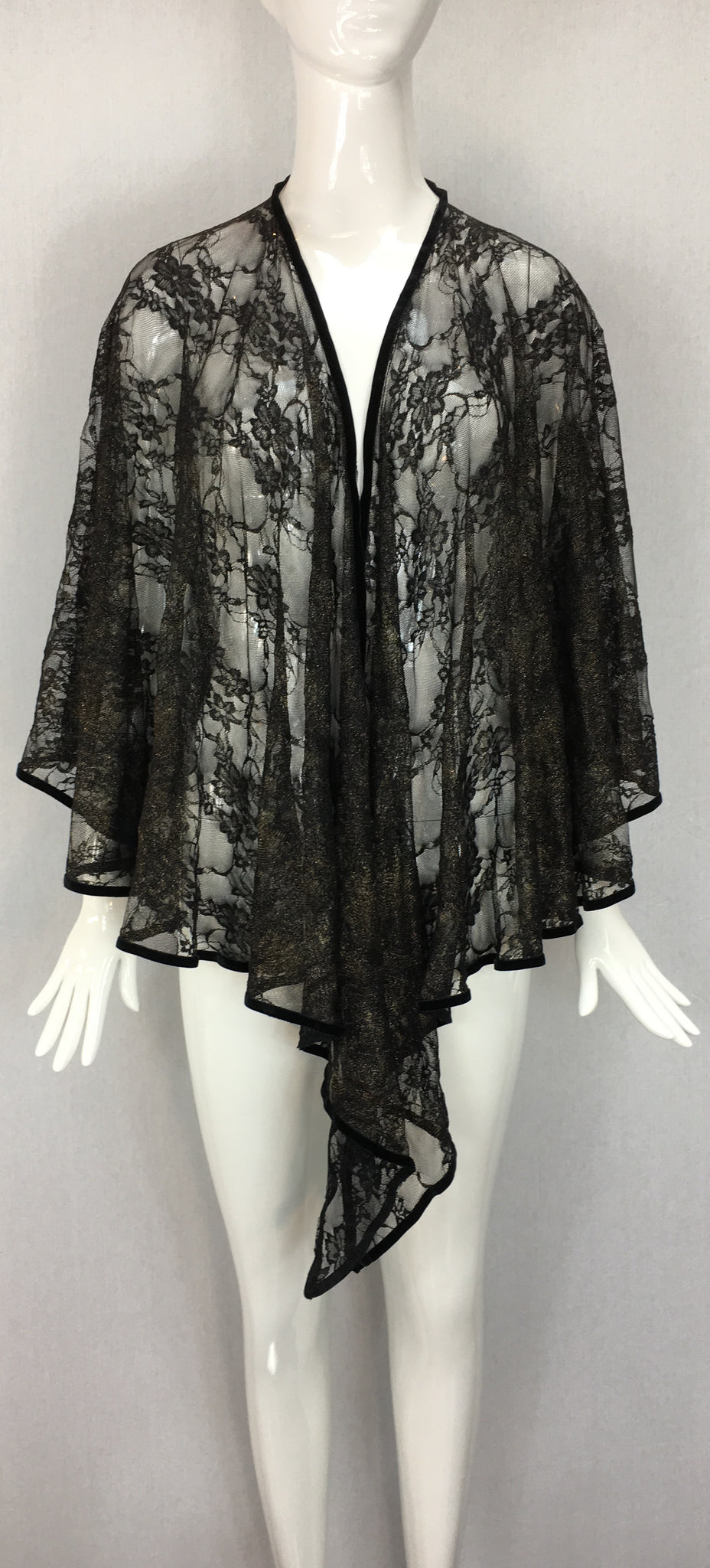 Janet Deleuse Lace and Velvet Wrap, SOLD