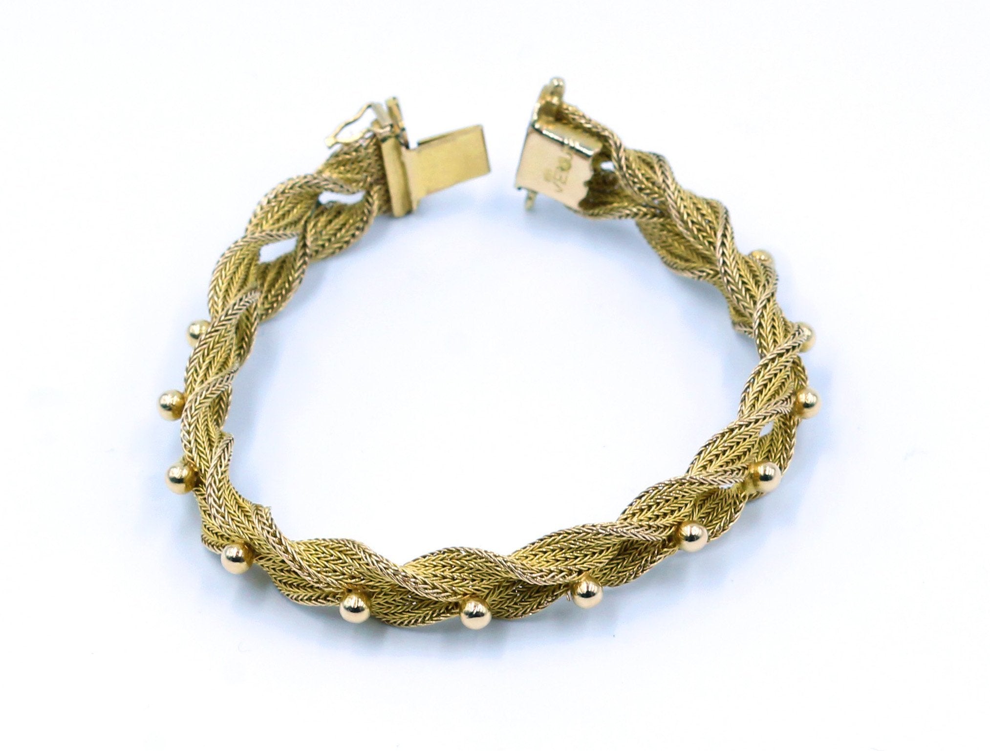 Vintage 18k Woven Gold Bracelet, SOLD