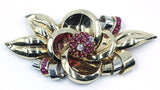 Vintage 1940's Ruby and Diamond Brooch, SOLD