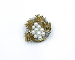 Vintage Diamond and Pearl Brooch/Pendant, SOLD