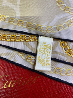 Pre-Owned  Cartier Silk Scarf, SALE, SOLD