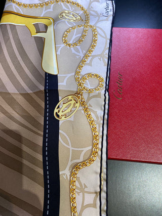 Pre-Owned  Cartier Silk Scarf, SALE, SOLD