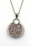 Vintage Pink Sapphire and Diamond Pendant Necklace, SOLD