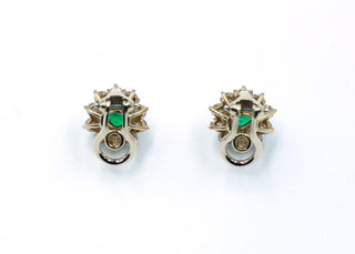 Vintage Tiffany Emerald and Diamond Earrings, SOLD