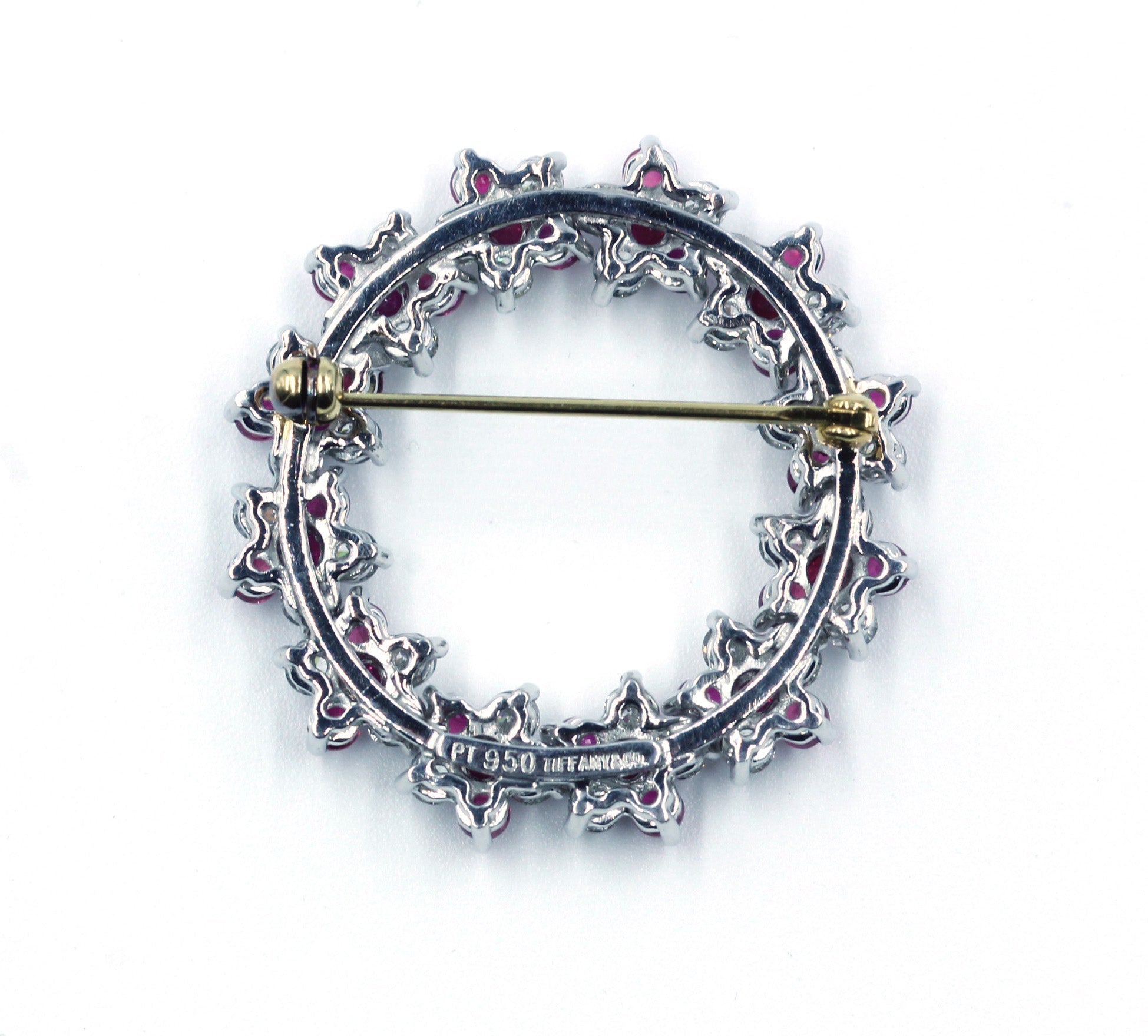 Vintage Tiffany Ruby and Diamond Brooch, SOLD