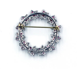 Vintage Tiffany Ruby and Diamond Brooch, SOLD