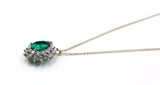 Vintage Emerald and Diamond Pendant, SOLD