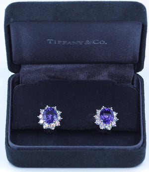 Vintage Tiffany Tanzanite and Diamond Earrings, SOLD