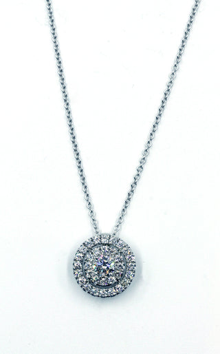 Diamond Halo Pendant, SOLD