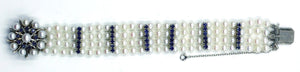 Vintage Pearl and Sapphire Bracelet, SOLD