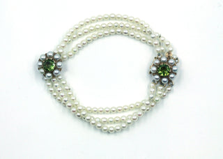 Vintage Pearl and Peridot Bracelet, SOLD