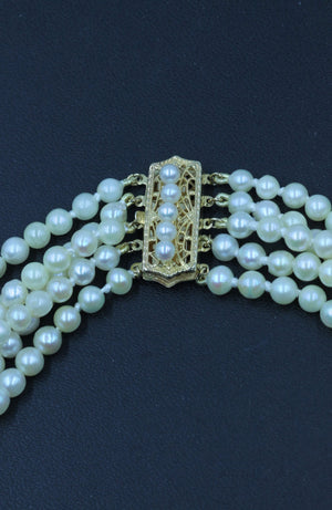 Vintage Multi-Strand Pearl Necklace, SUPER SALE, SOLD