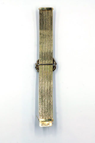 Vintage 18K Gold Diamond and Gemstone Bracelet with Flower Motif, SOLD