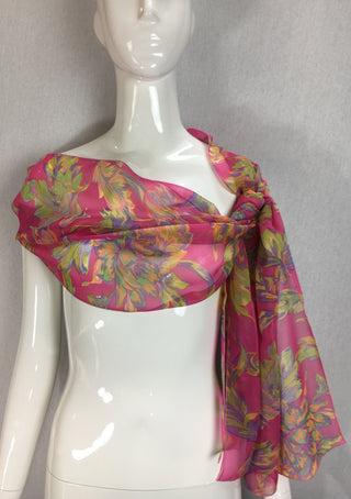 Deleuse Designer Silk Chiffon Scarf, SOLD