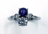 Vintage Star Sapphire and Diamond Ring, SOLD