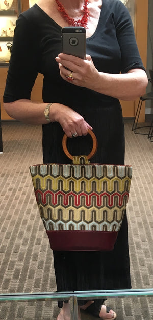 Janet Deleuse Designer Tote Handbag,SOLD