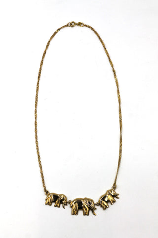 Vintage 18k Elephant Necklace, SOLD