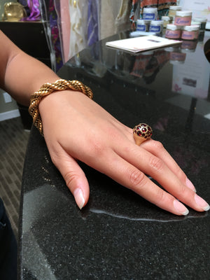 Janet Deleuse Designer Garnet Ring, SOLD