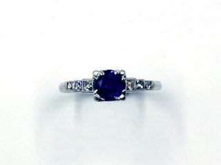 Vintage Sapphire and Diamond Ring, SOLD