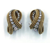 Vintage Diamond Clip Earrings, SOLD