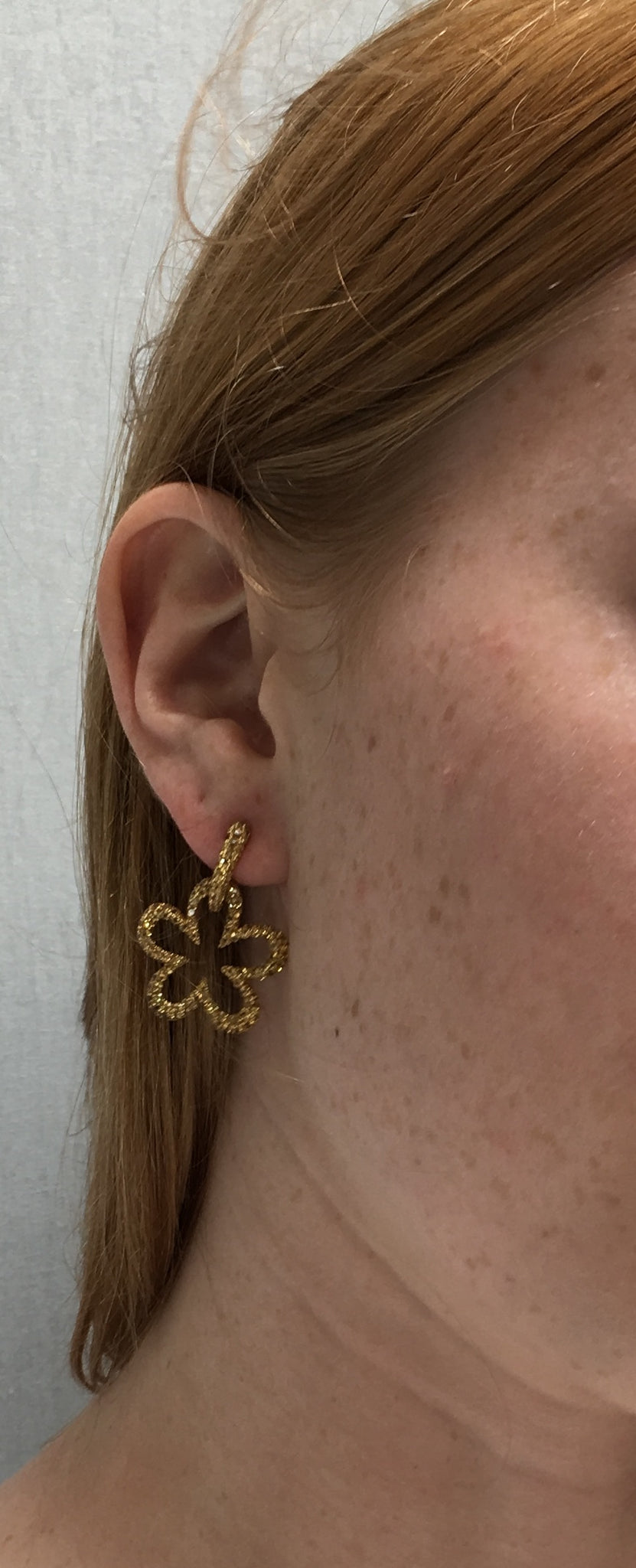 Janet Deleuse Designer Yellow Sapphire Earrings, SOLD