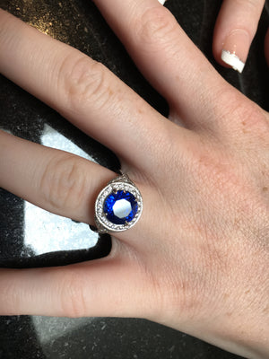 Janet Deleuse Designer Sapphire and Diamond Ring, SOLD