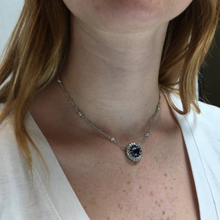 Janet Deleuse Sapphire and Diamond Necklace, SOLD