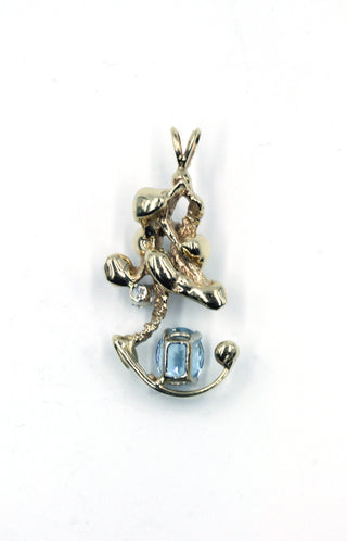 Vintage Diamond and Aqua Pendant, SOLD