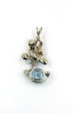 Vintage Diamond and Aqua Pendant, SOLD