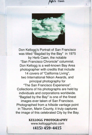 Vintage Photograph of San Francisco by Don Kellogg, SOLD