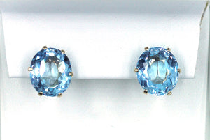 Vintage Blue Topaz Earrings, SOLD