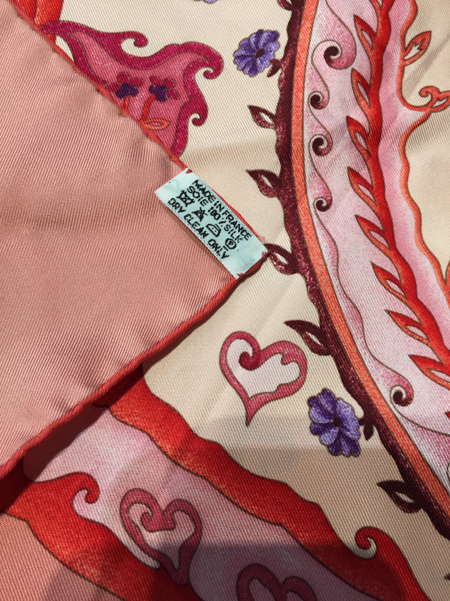 Pre-Owned Hermes Pink Silk Scarf, SALE, SOLD