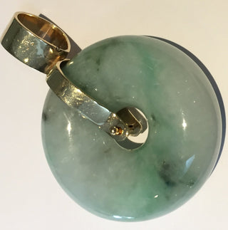 Vintage Jade Disc Pendant, SUPER SALE, SOLD