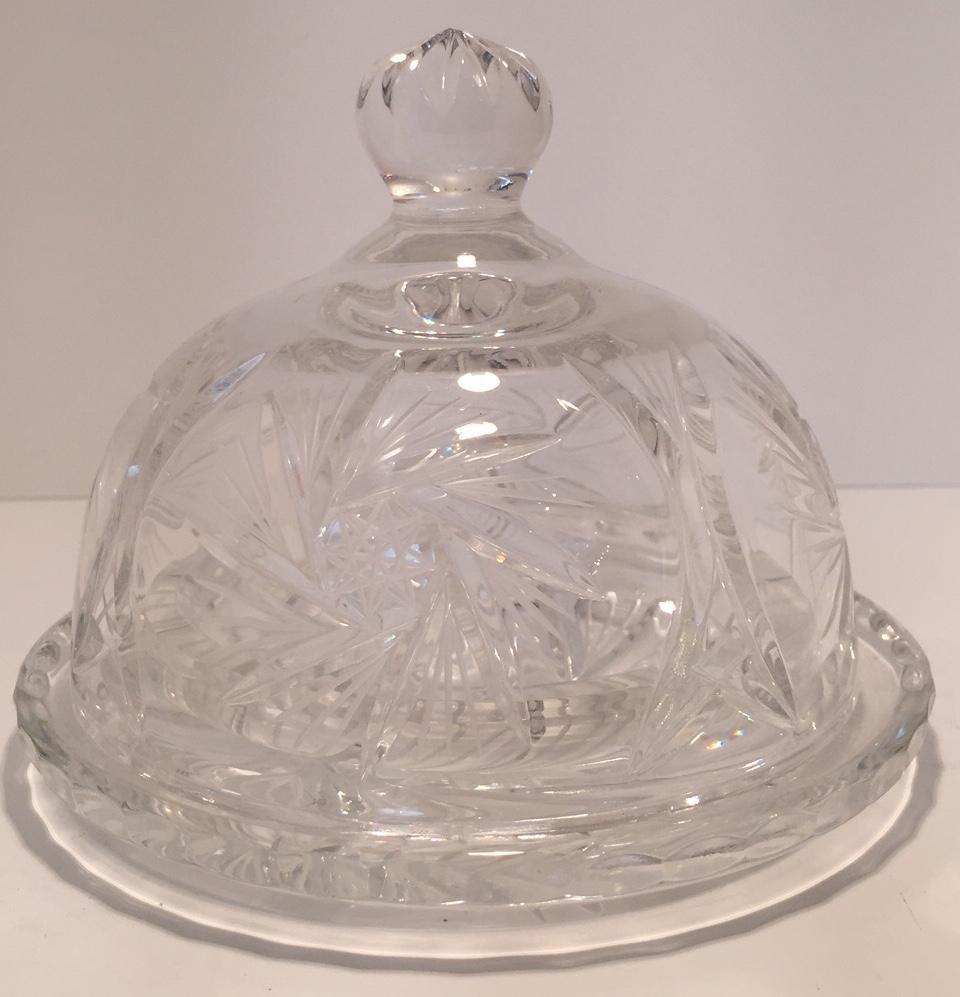 Vintage Crystal Cheese Dish, SALE, SOLD