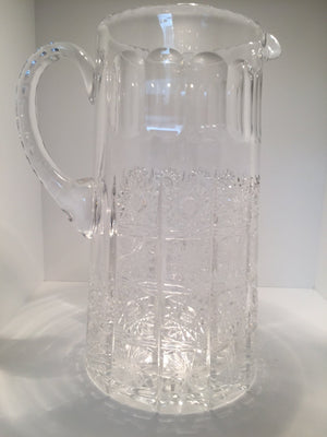 Selected Vintage New European Ornate Cut-Crystal Pitcher, SALE, SOLD
