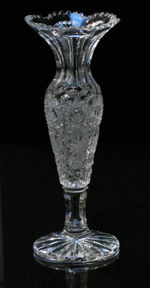 Vintage New Cut Crystal Bud Vase, SOLD