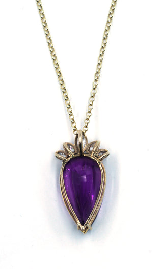 Vintage Amethyst and Diamond Pendant, SOLD