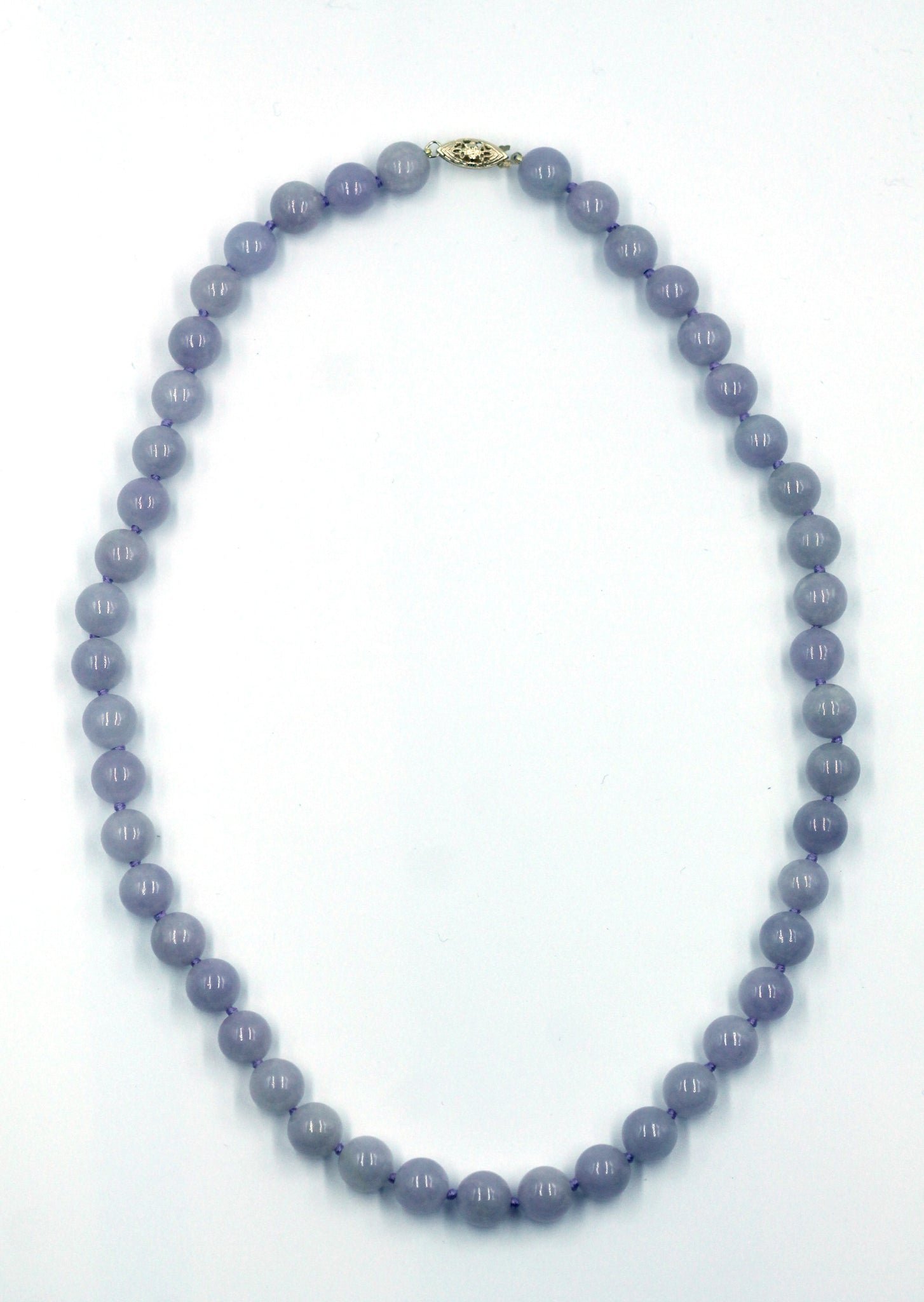 Vintage Lavender Jade Bead Necklace, SOLD