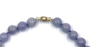 Vintage Lavender Jade Bead Necklace, SOLD