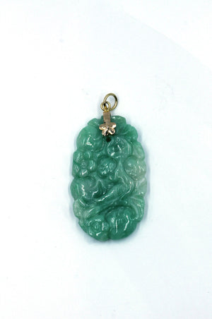 Vintage Carved Jade Pendant, SOLD