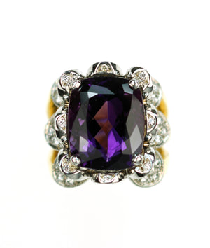 Janet Deleuse Designer Amethyst and Diamond Ring, SALE, SOLD