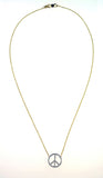Janet Deleuse Designer Peace Sign Diamond Necklace, SOLD