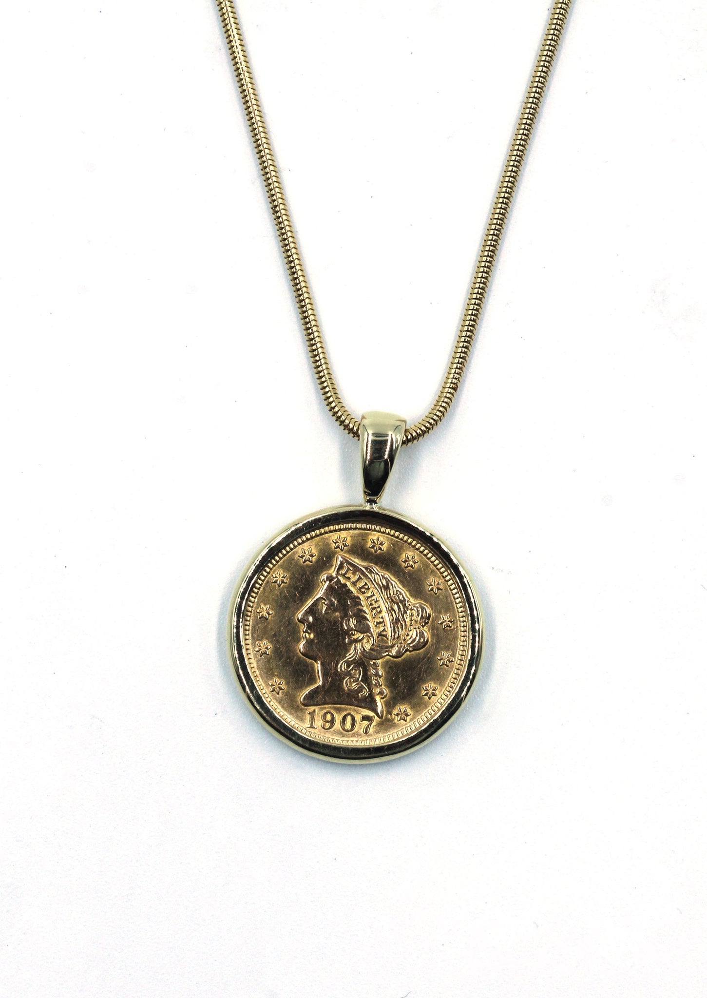 Deleuse Vintage Coin Pendant Necklace, SOLD