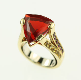 Janet Deleuse Designer Fire Opal Ring