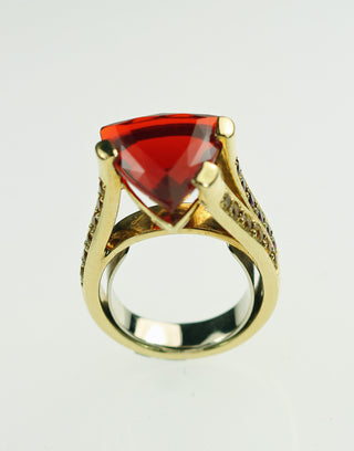 Janet Deleuse Designer Fire Opal Ring, SALE, SOLD