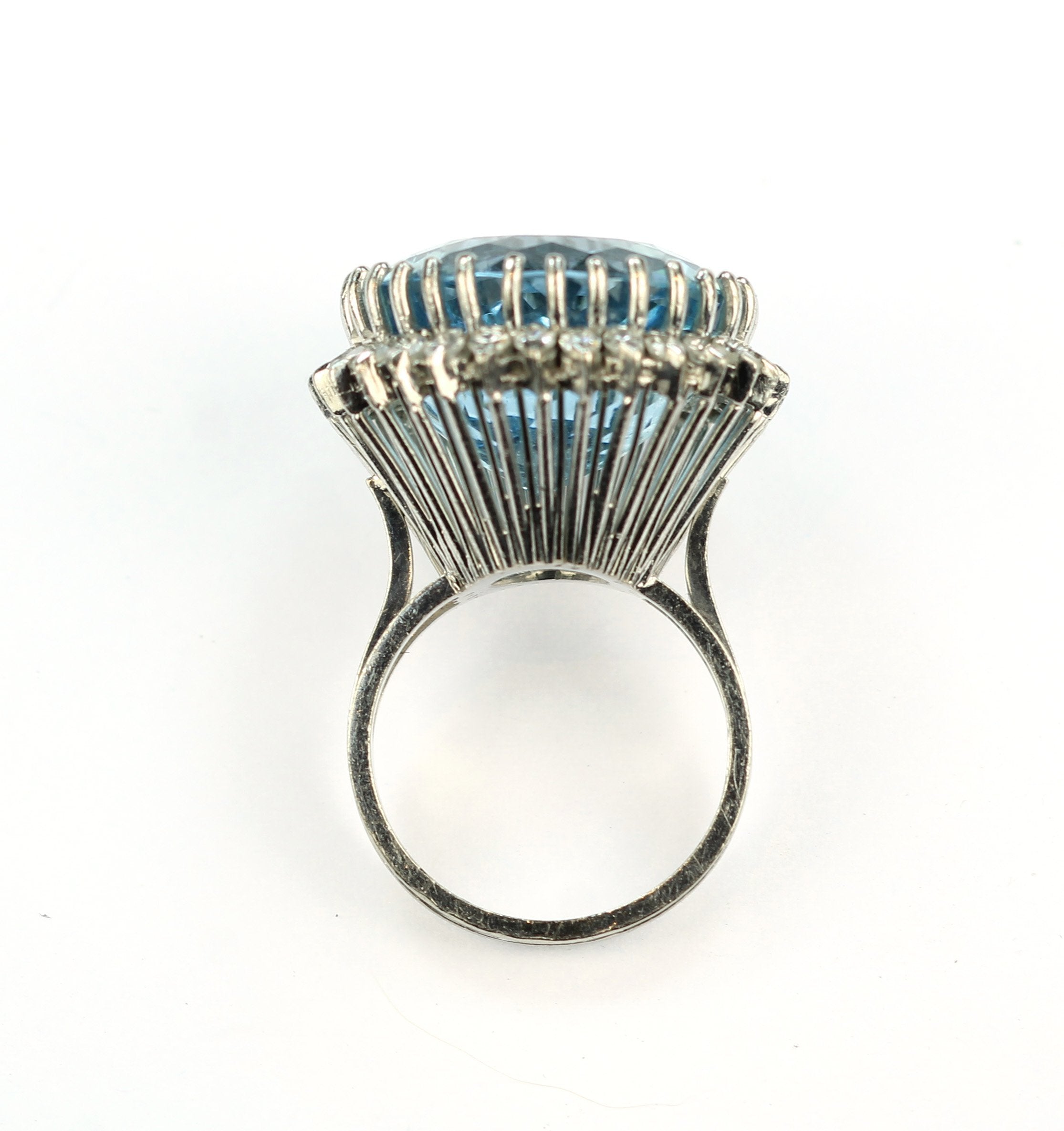 Vintage Aquamarine and Diamond Ring – Deleuse Fine Jewelry