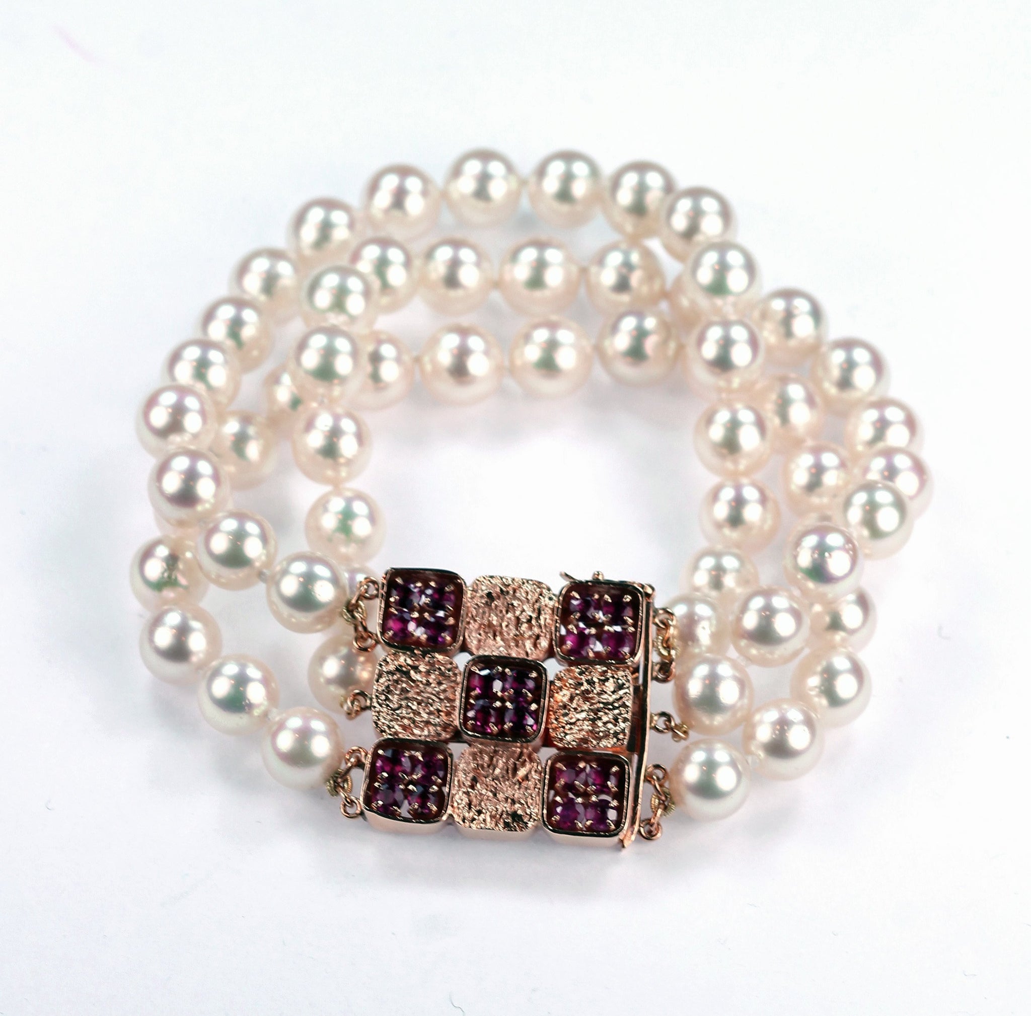 Deco Ruby and Pearl Bracelet