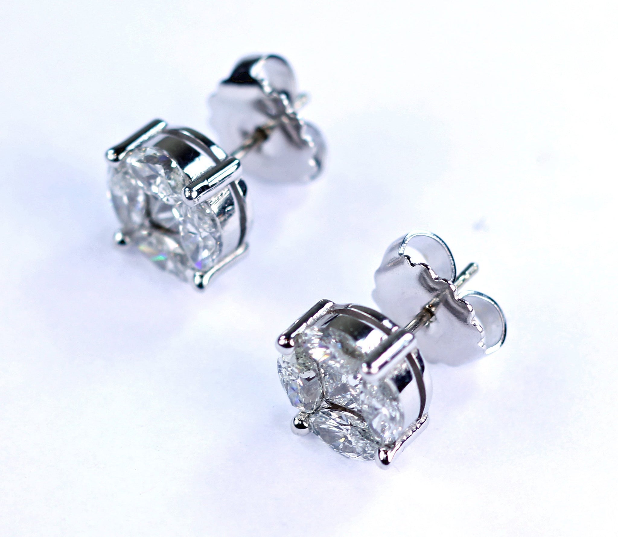 Vintage Cluster Diamond Earrings, SALE, SOLD