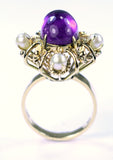 Vintage Amethyst and Pearl Ring, SUPER SALE, SOLD