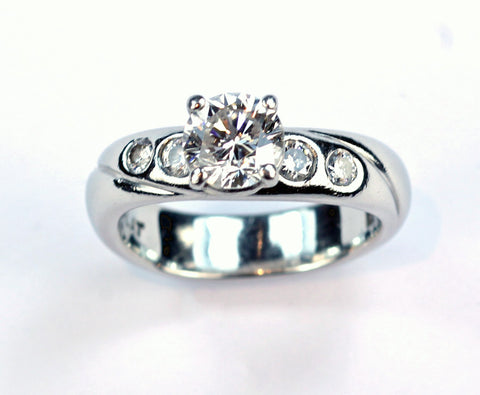 Platinum Diamond ring - Vintage Diamon – Deleuse Fine Jewelry